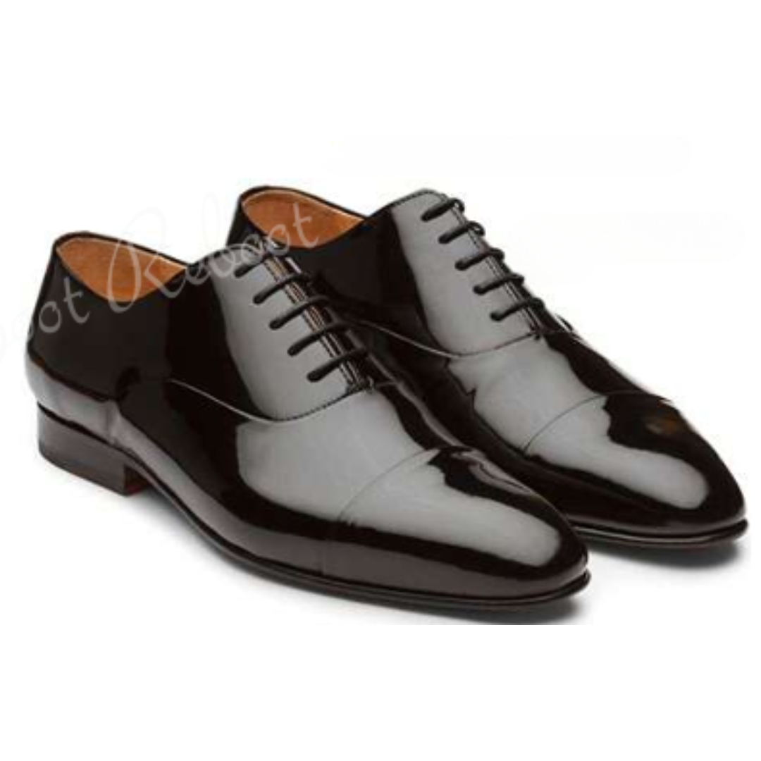 Leather  Captoe Oxfords Shoes